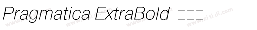 Pragmatica ExtraBold字体转换